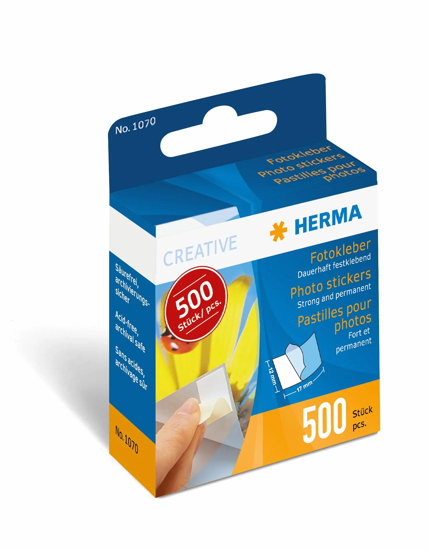 HERMA 9370 1X20 HERMA ADHESIVOS PARA FOTO 500 UNDS. PACK DOBLE