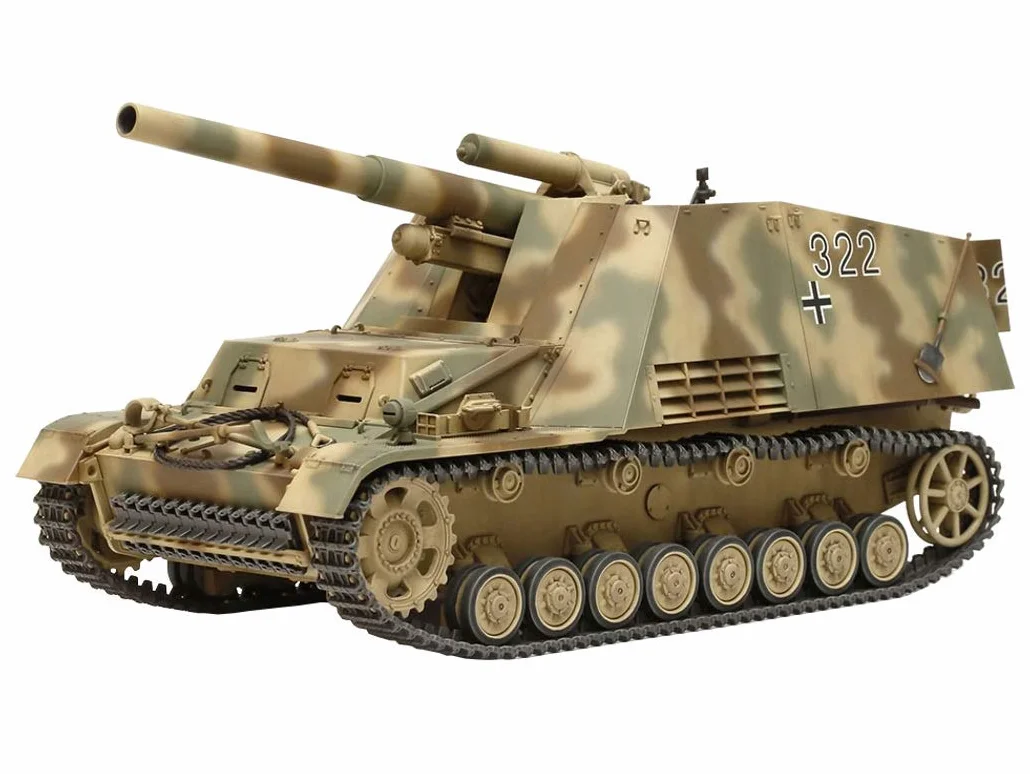 TAMIYA 35367 – 1:35 Obús alemán Hummel (3) SP.Prod., construcción de maquetas, Kit de construcción de plástico, Manualidades, aficiones, Pegar, Juego de plástico, Colores Ocre
