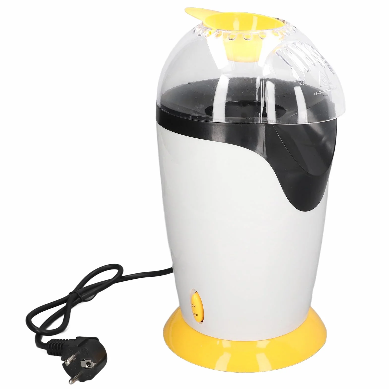 Mini Máquina de Palomitas de Maíz Caliente de 1200W, Palomitas de Maíz de Soplado en Caliente de 2,5 L con Cubierta Transparente Antiescaldaduras para Fiestas Navideñas