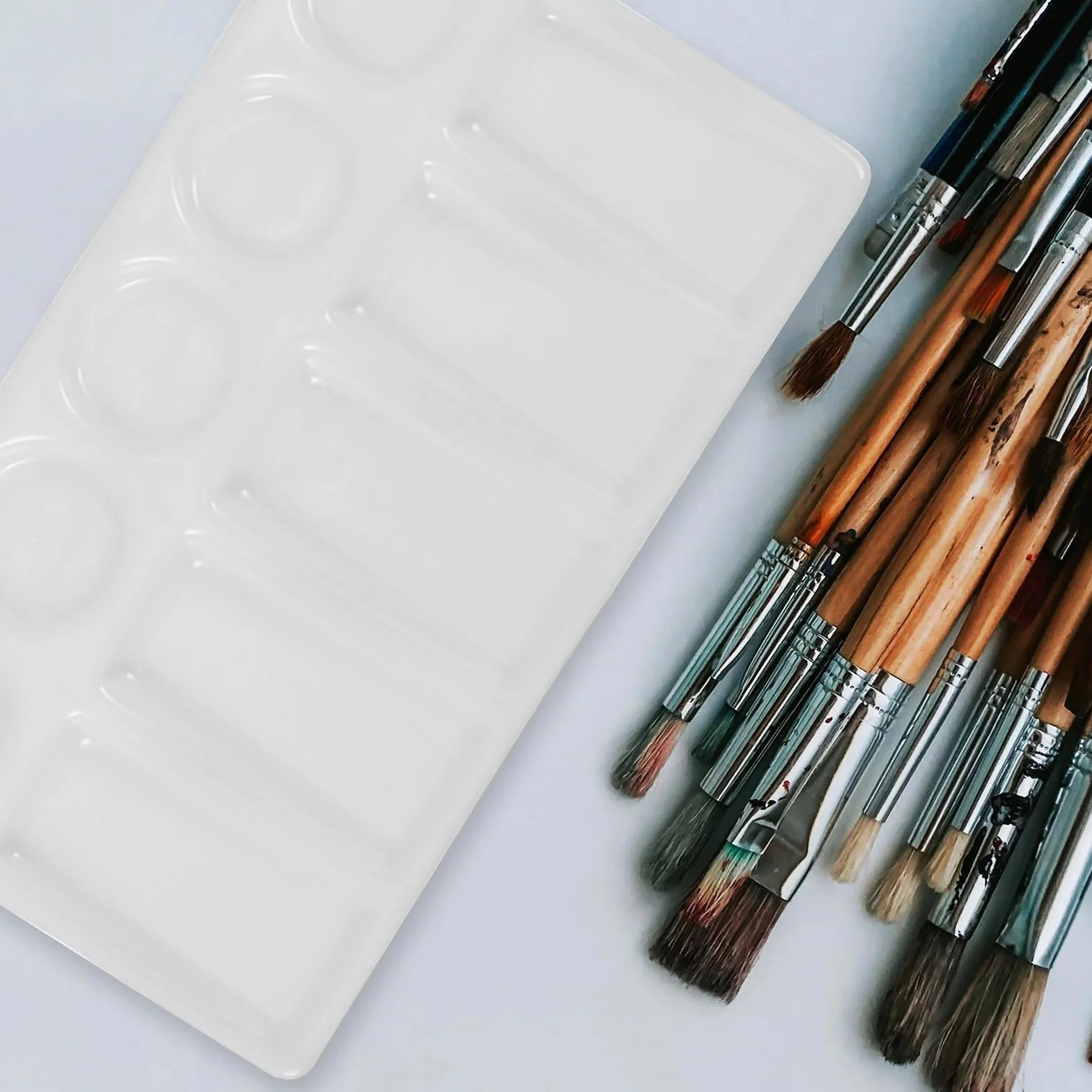 Paleta De Pintura Paleta de Colores de 2 uds, Paleta de Pintura, Paleta de Mezcla de Acuarelas, Bandeja de Pintura, Paleta de Colores, Placas de Mezcla de pigmentos