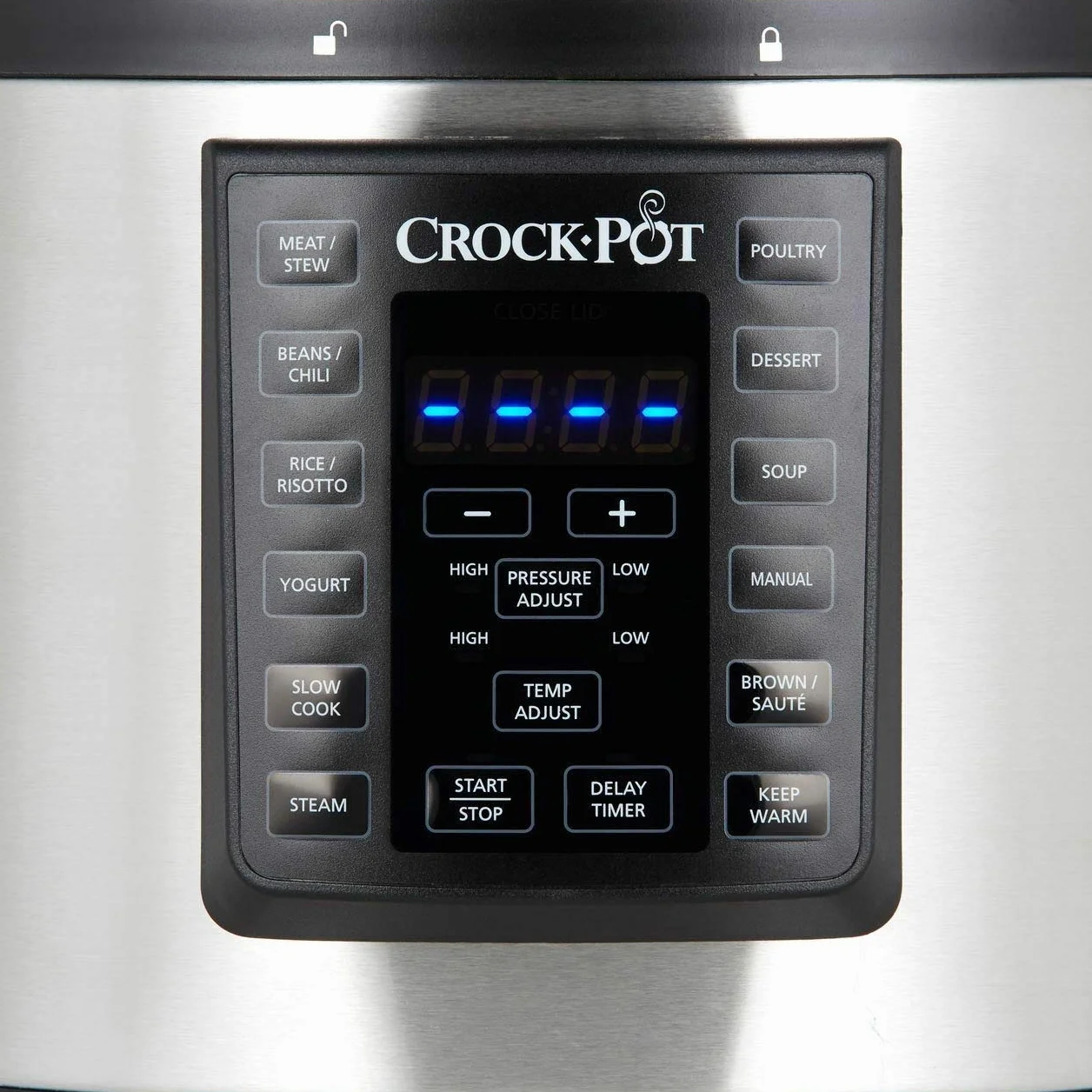 Crock-Pot Express Pressure Cooker CSC051, 12-in-1 Programable Multi-Cocina, 5,6 Litros, Acero Inoxidable