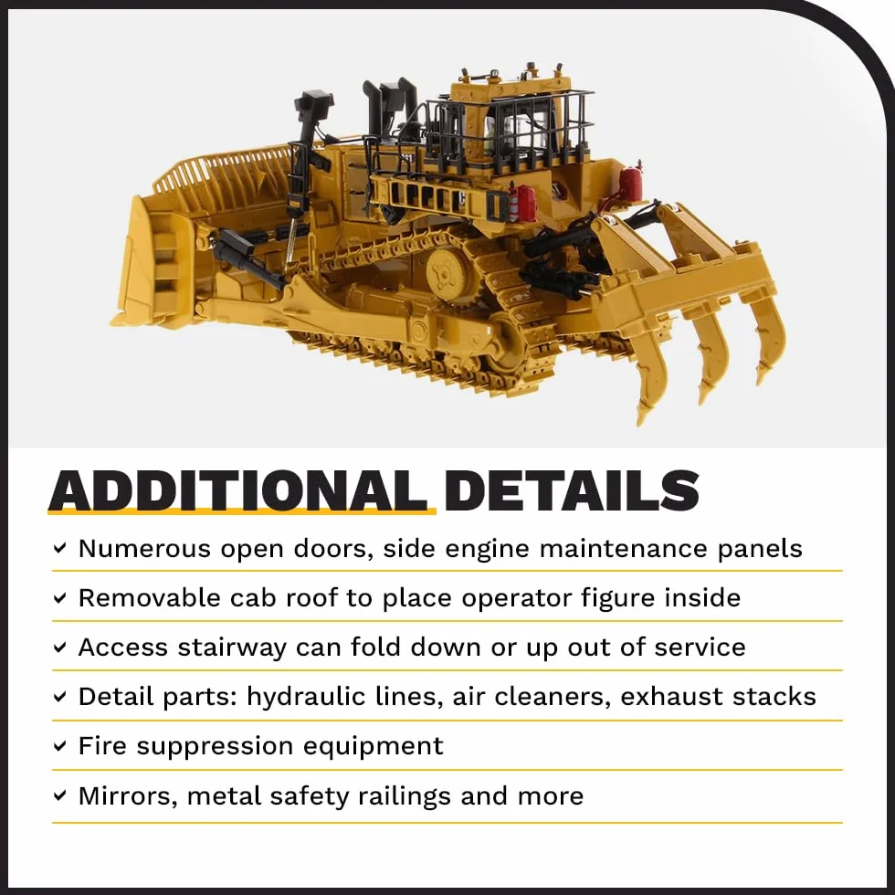 Diecast Masters 85604 - Cat D11 Fusion Track Type Tractor, Escala 1:50, a Partir de 14 años, en Caja de Lata, Ideal para coleccionistas | Caterpillar Dozer modelo réplica adulto coleccionista Die-Cast Metal Track Type Tractor vehículo de construcción
