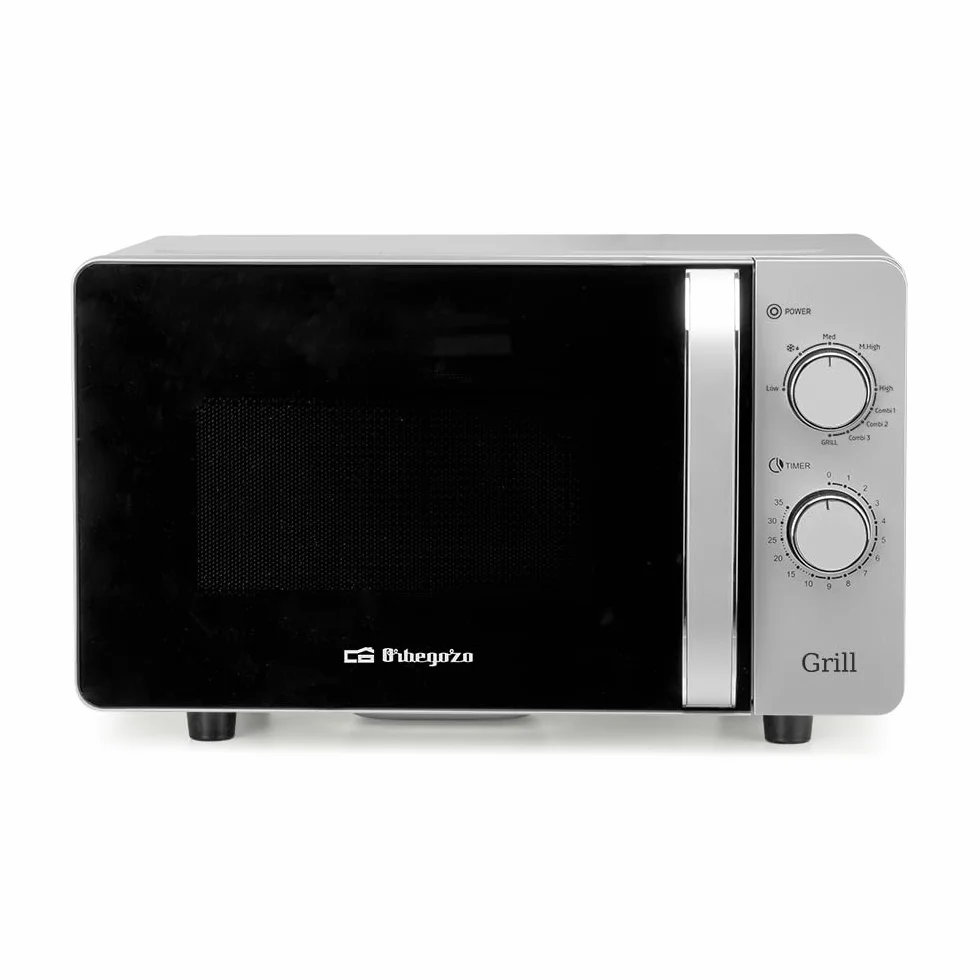 Microondas Orbegozo MIG 2072 CE 20L 700W Sin Plato Giratorio 5 Niveles Potencia Grill