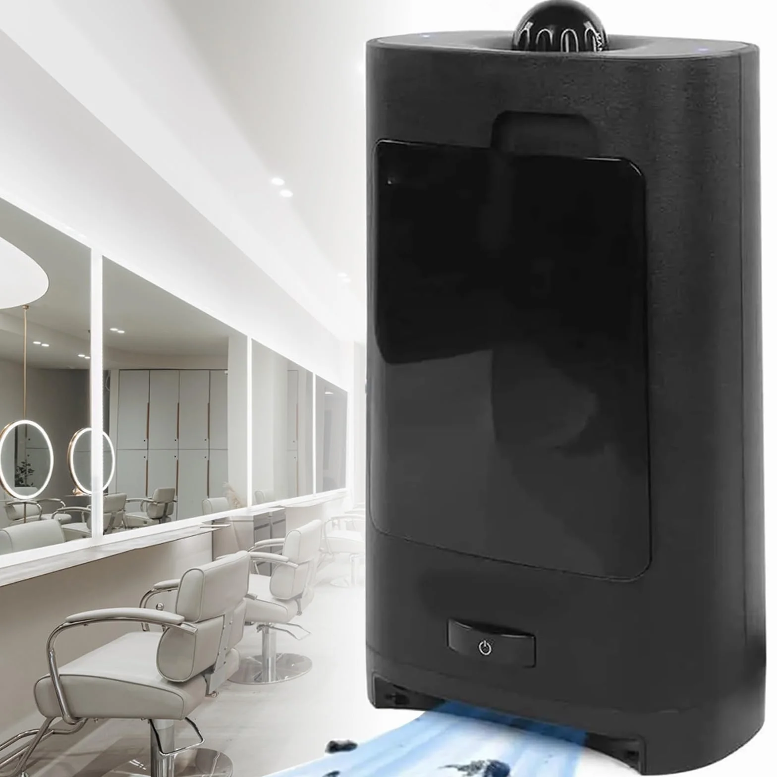 Aspiradora de salón con pelo roto, aspiradora de salón con pelo roto, aspiradora de peluquería de 1400 W, aspiradora estacionaria sin contacto de 2,7 l con filtro, bote de basura de barbería for salón