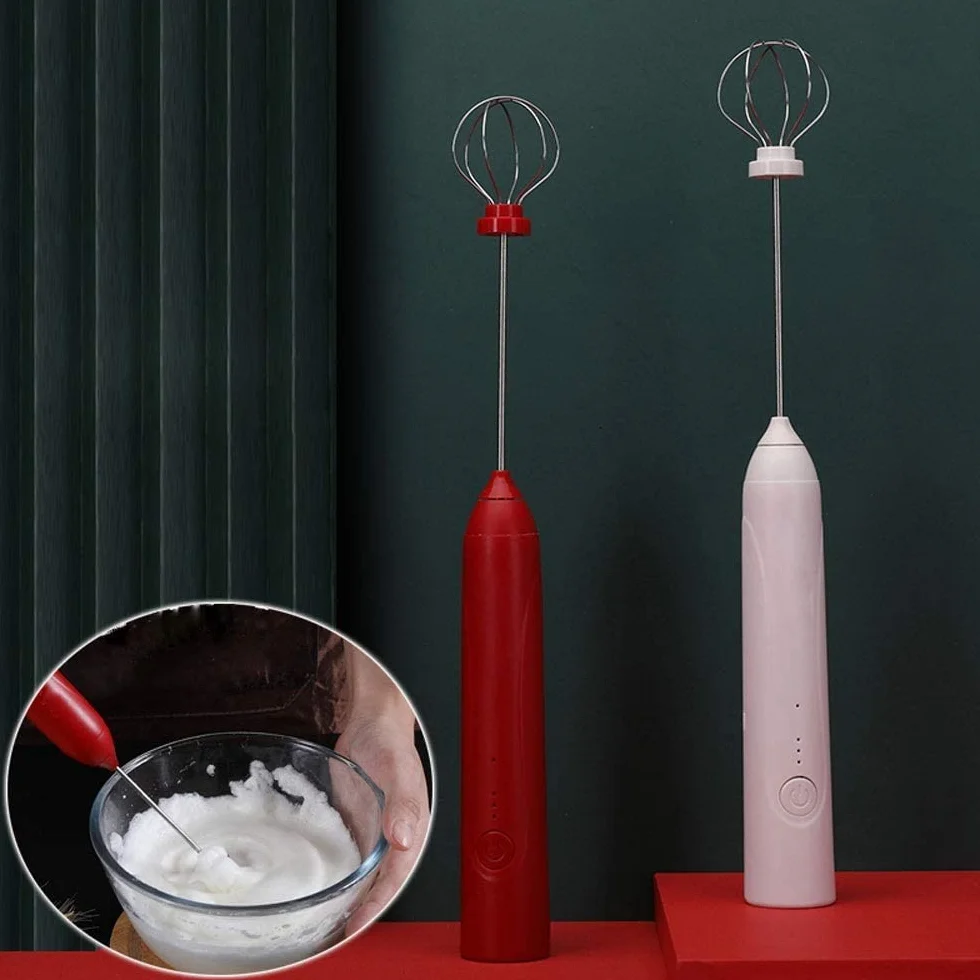 Batidor de Huevos, batidor eléctrico para el hogar, Varilla batidora, Clara de Huevo cremosa para Hornear, Mini batidor Manual inalámbrico