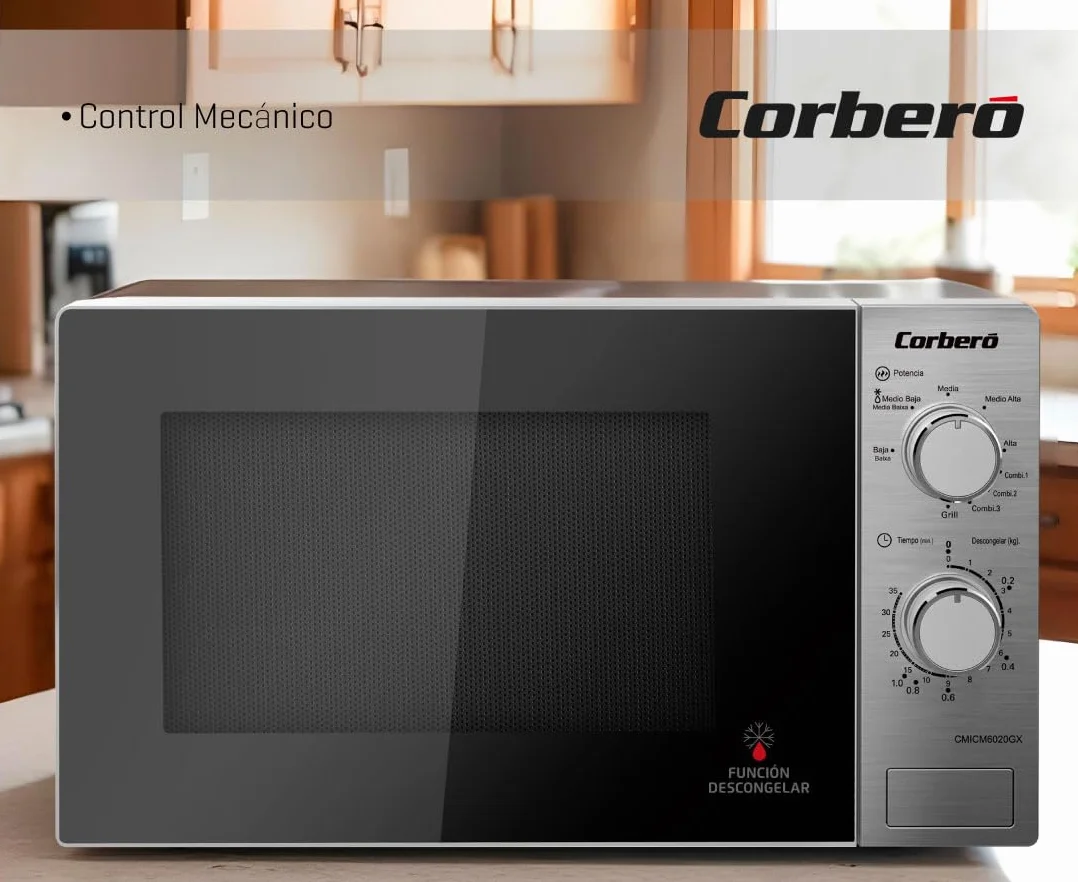 Corberó Microondas con grill CMICM6020GX 700W 20L Inox