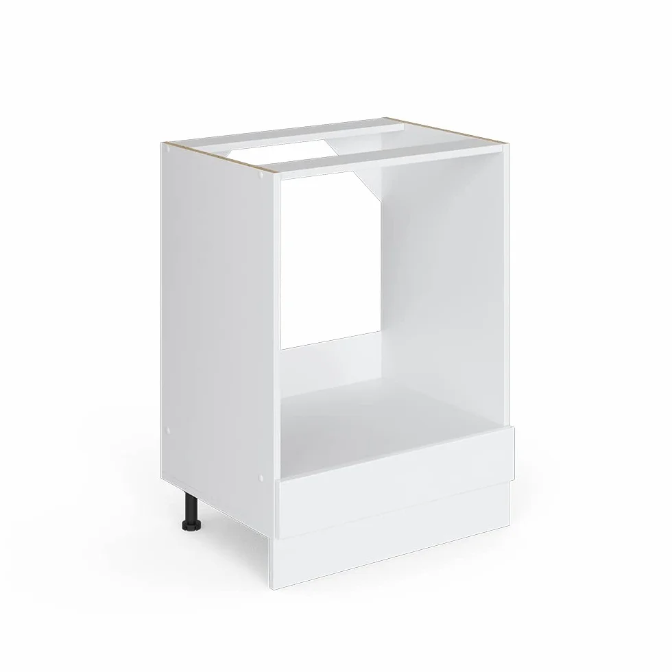 Vicco Armario para Horno Empotrado R-Line, Blanco Alto Brillo, 60 cm sin encimera, para combinación Libre Dentro de Sistemas de Cocina modulares