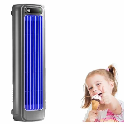 Aire Acondicionado, Ventilador Enfriador de Aire, Ventilador inalámbrico portátil, Enfriador de Aire para habitación, Patio, Oficina e Interiores, con 3 velocidades y Pan