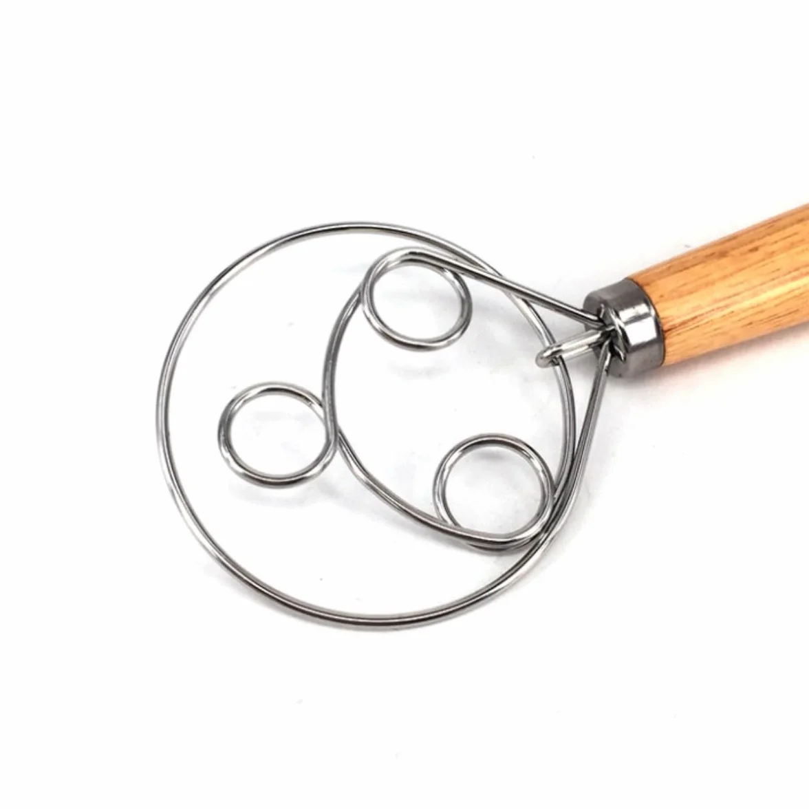 Batidor Varillas Cocina Mezclador Manual con Mango De Madera De Acero Inoxidable For Pan Y Masa, Herramientas For Mezclar Y Hornear En La Cocina Barillas Batir Batidor De Huevo