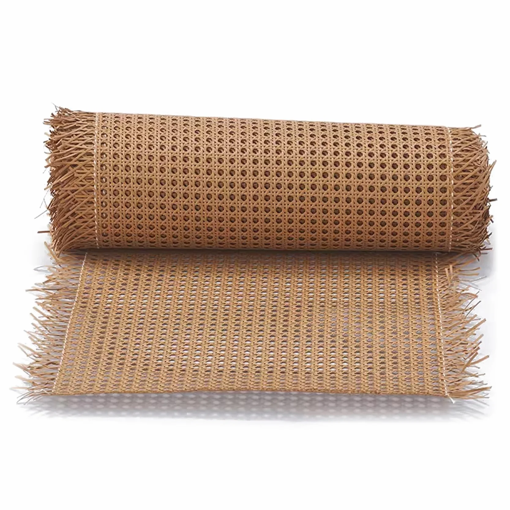 80cm de Ancho, Rejilla Rollo Mimbre para Muebles, Plástico Sintetico Rollo de Ratan por Metros, Correas de Tela Ratán, Cinta de Caña Tejida para Silla Cesta Bricolaje Marrón(100x400cm)