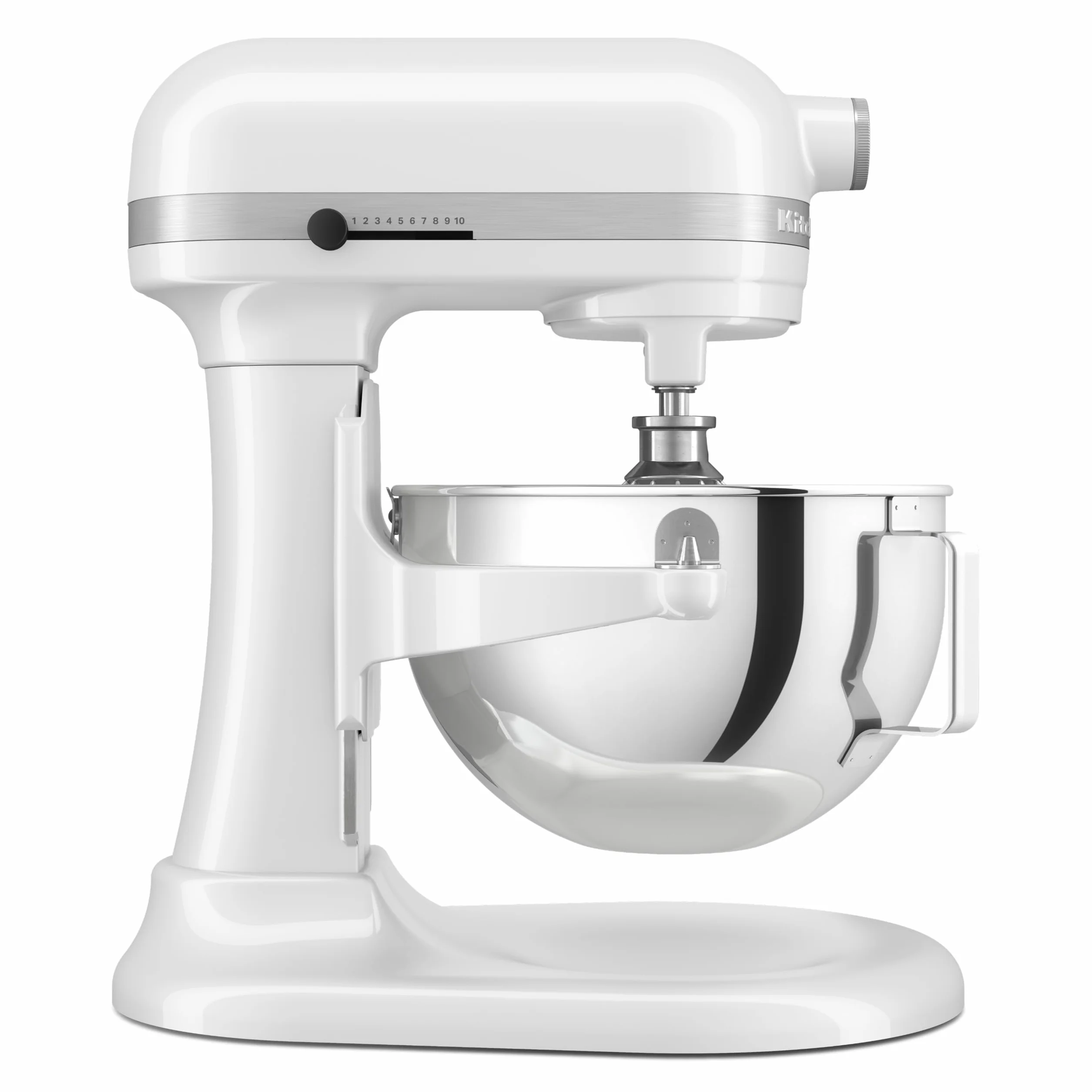 KitchenAid Batidora Amasadora Bowl-Lift 5.2L Heavy Duty, Cuerpo y Engranajes Metálicos, 11 Velocidades, Flex Edge, 67 Puntos de Contacto, Blanco