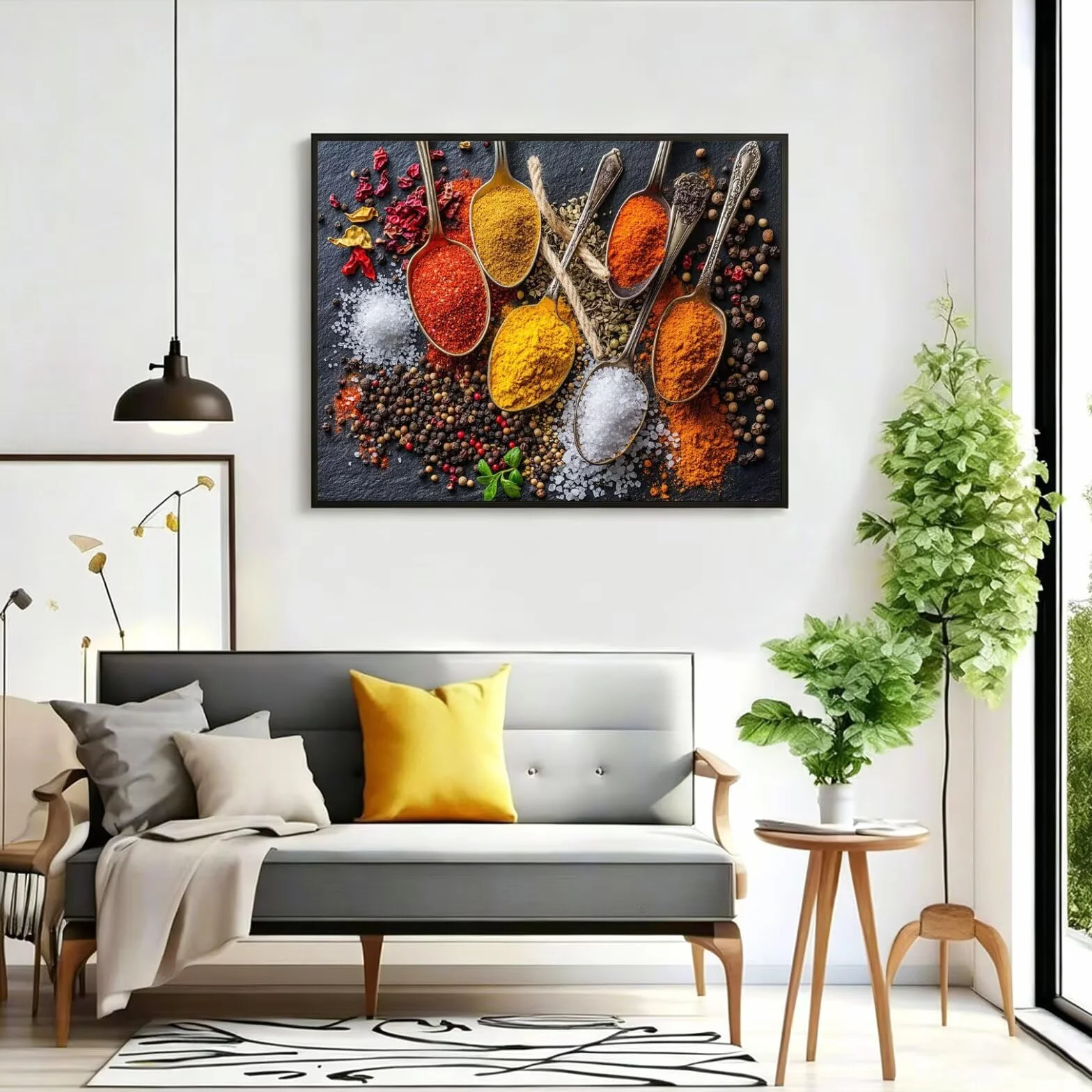Pintar por Numeros cuchara Pinturas Acrilicas planta Pintura por Numeros Lienzos para Pintar, Pintura Acrilica Manualidades, Decoración para Hogar, Regalos Cumpleaños, 90x120cm Sin Marco, q-766