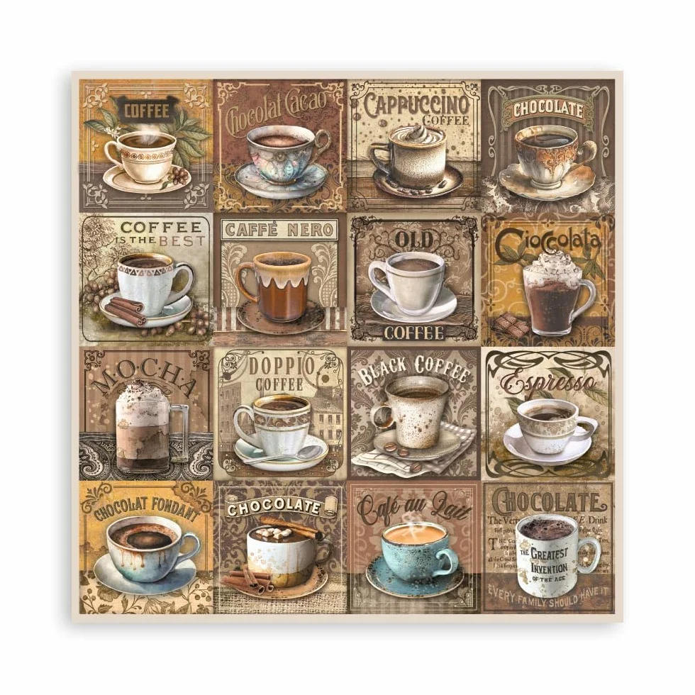 Scrapbooking Pad 20,3 x 20,3 cm (8 x 8 pulgadas) Coffee and Chocolate