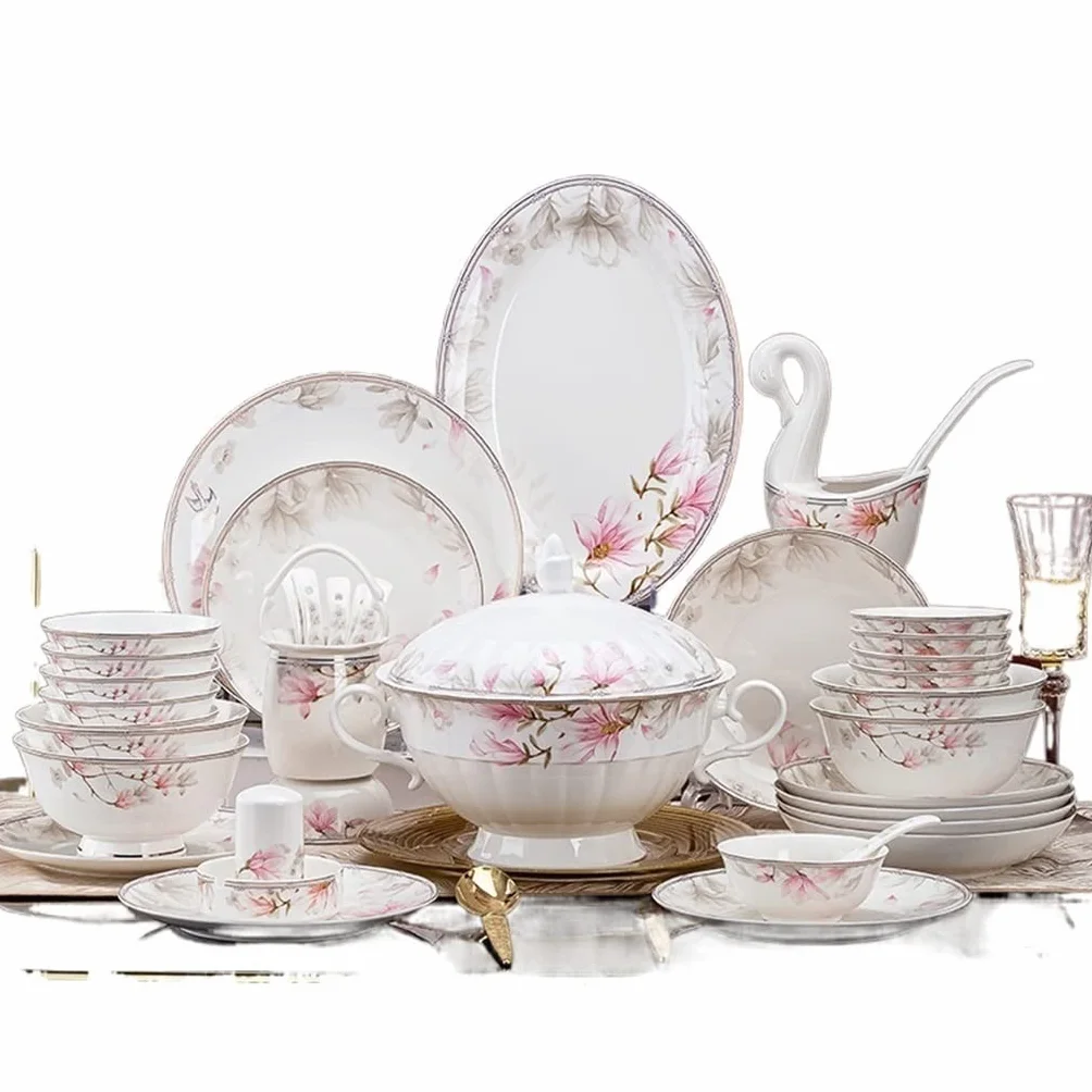 SAeWare Home Combination Creative Bone - Vajilla de cerámica de porcelana