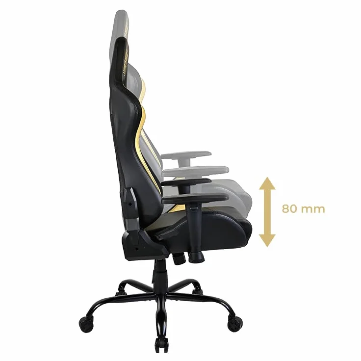 Subsonic - Silla Gaming «El Señor de los Anillos» - Silla de Oficina Ergonómica con Espuma de Alta Densidad, Respaldo Reclinable y Reposabrazos Ajustables en 2D - Altura Regulable – Negro