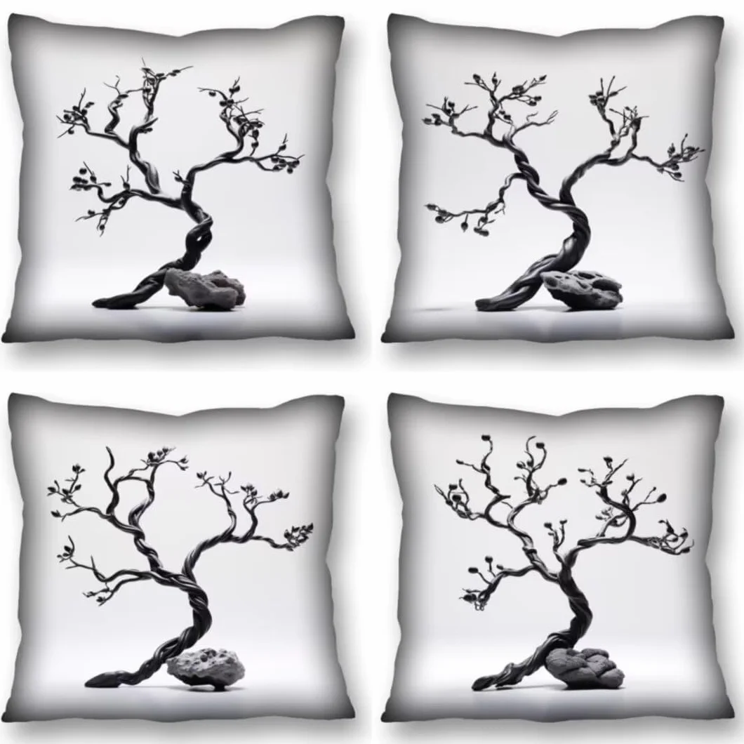 Juego de 4 Fundas de Cojines 70x70 cm Cojines Arte escultura Funda Cojin Cuadrados de Lino Fundas Cojines Sofá Cojines Decorativos para Salón Sofá Dormitorio Coche Jardín Silla Decoración del Hogar