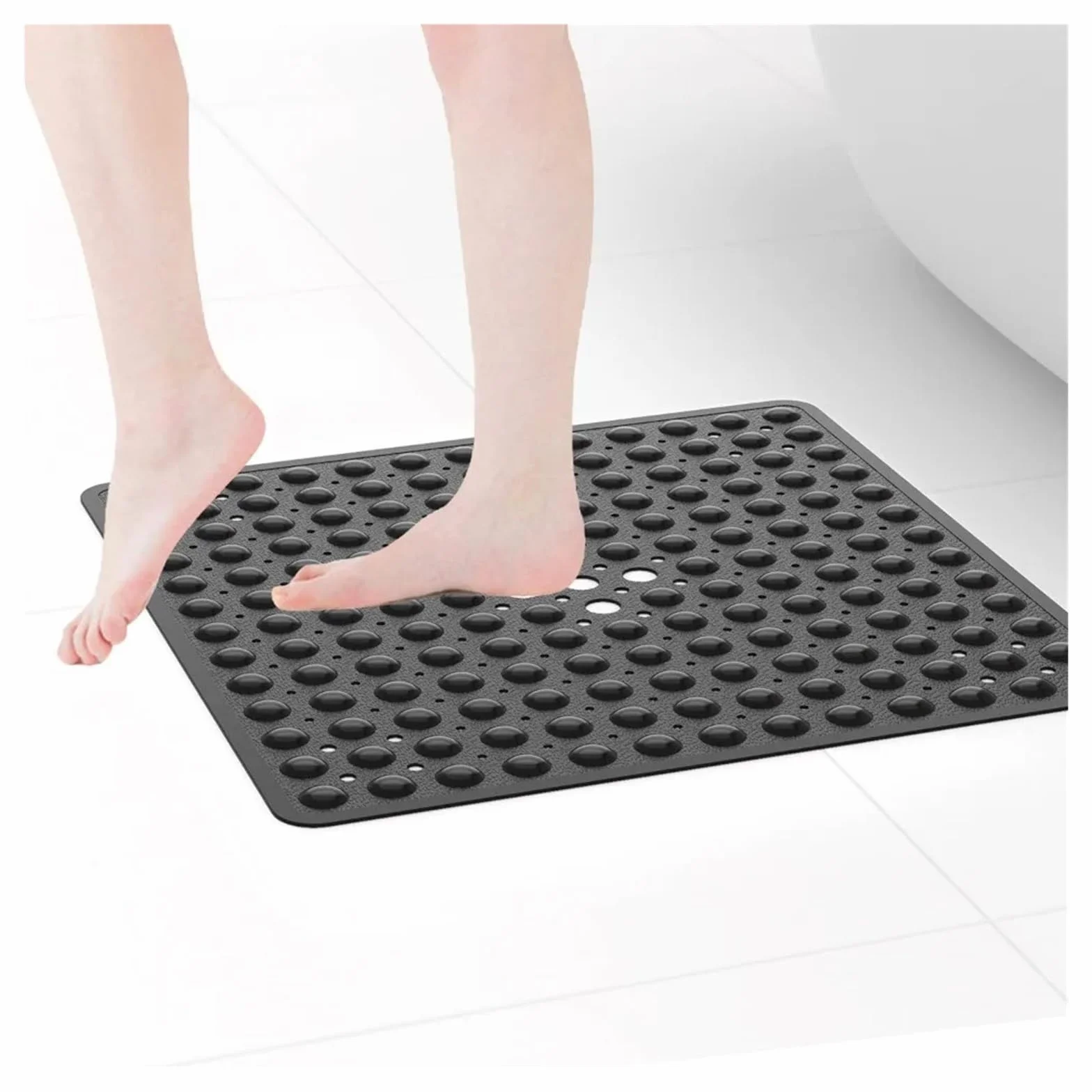 Alfombra Ducha Antideslizante Alfombrilla de Ducha 53x53cm, Alfombrilla Cuadrada con Ventosa for Suelo la, Seguridad Antideslizante for bañera, Alfombra baño(Color 8)