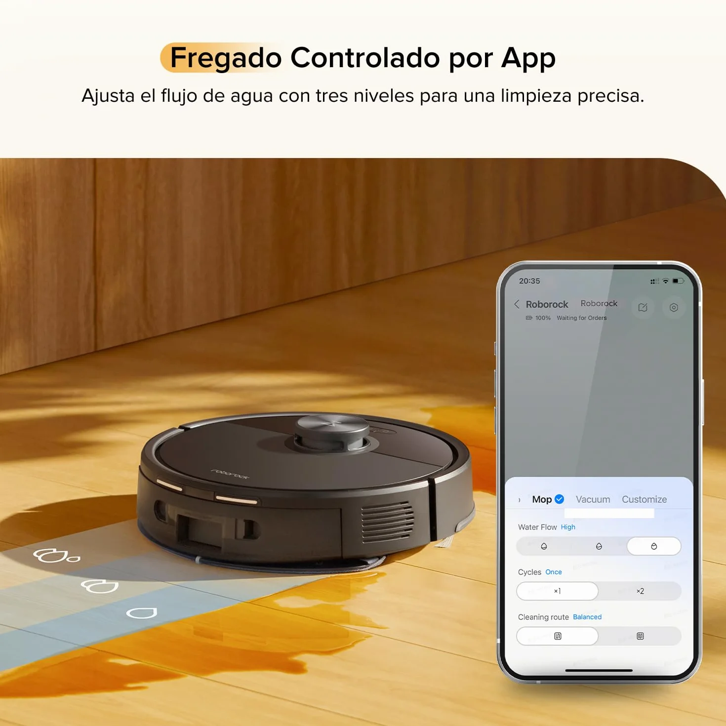 roborock Q7 M5 Robot Aspirador y Fregasuelos 2 en 1 de 10000 Pa, Robot Vacuum con Doble Sistema Antienredos, Navegación PreciSense LiDAR, Controlado por App y Comando por Voz (Negro Set)