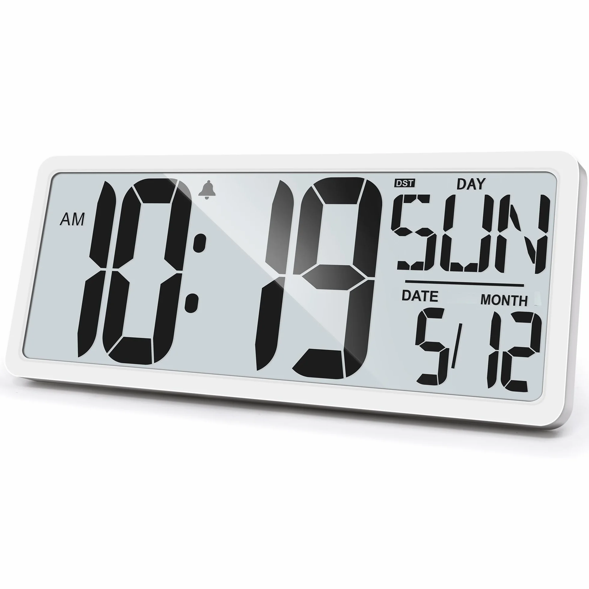 TXL Reloj de Pared Digital Grande con luz de Fondo, Reloj Despertador de 14.2 Pulgadas con día, Fecha y Temperatura, Pantalla Jumbo, Reloj Digital de Cuenta Regresiva para Personas Mayores, hogar