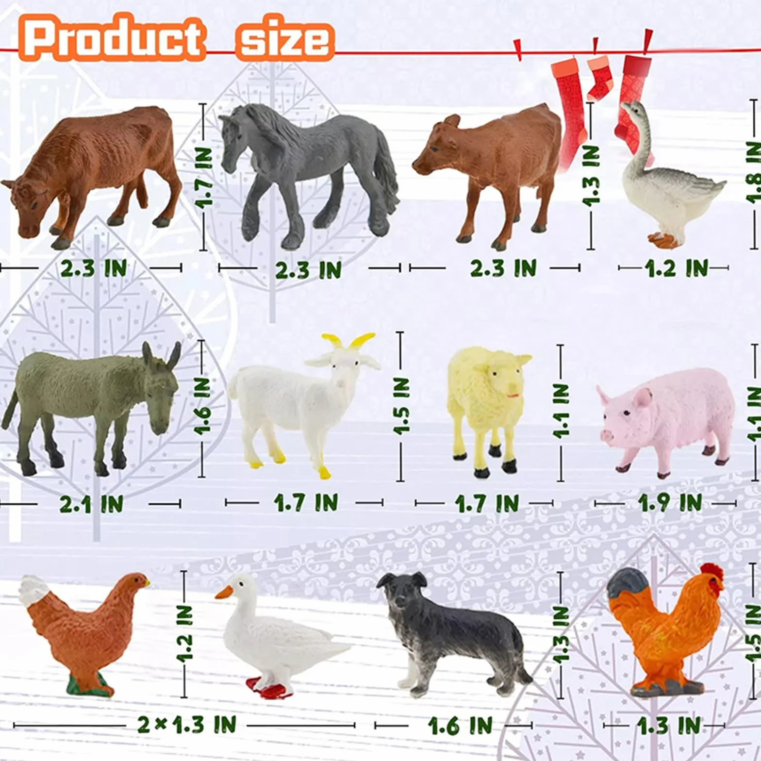 Juego de 24 figuras de belén de la Sagrada Familia, Magos, Pastor, Oveja, animales, vallas de resina, calendario interactivo de cuenta regresiva de Navidad para niños y jóvenes