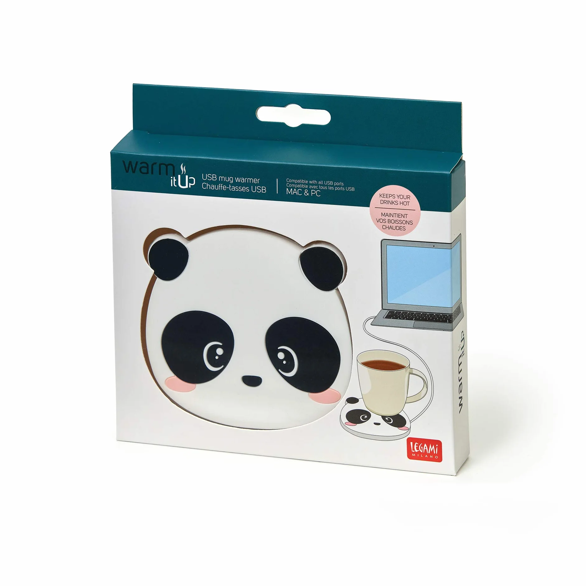 Legami Warm It Up - Calentador de tazas, diseño de oso panda