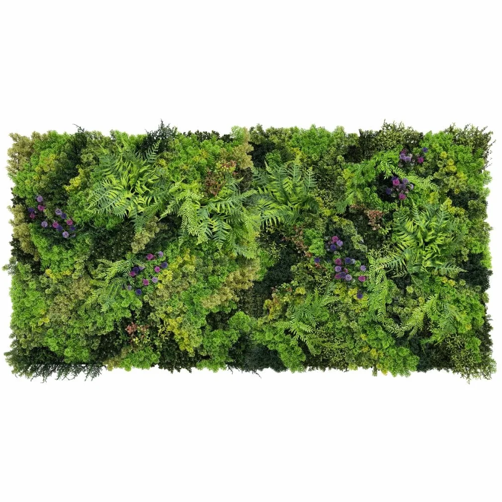 Jardín vertical artificial Bonerva Oslo Urban pack 2 paneles modulares 100x100 cm 2 m² pared vegetal de follaje denso diseño orgánico para interior y exterior ideal hogares oficinas hoteles y terrazas