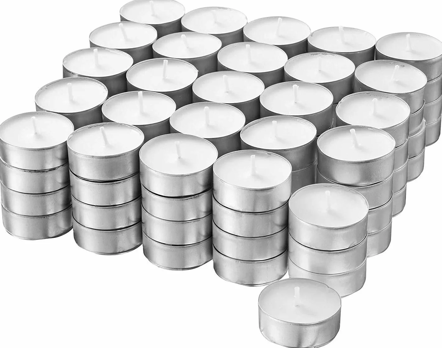H HANSEL HOME Velas de Te Tealight Blancas Sin Perfume 500