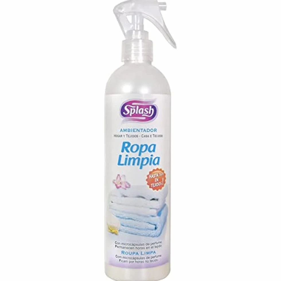 Ambientador Pulverizador Hogar Tejidos Fragancia Fresca Ropa Limpia Microcápsulas de Perfume 400 ml