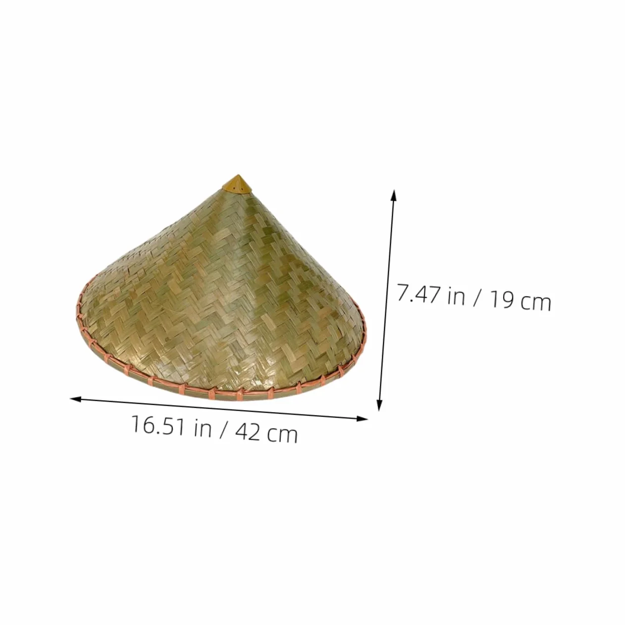 Cabilock Sombrero Cónico de Bambú para Adultos, Ligero y Transpirable, Adecuado Vida Diaria y Fiestas, Diseño Tradicional Japonés Resistente y Elegante