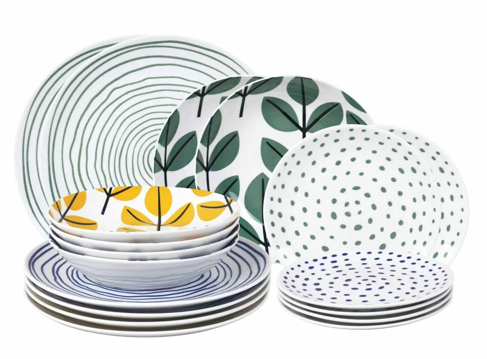 casa collection Set de 18 piezas Gioia de porcelana
