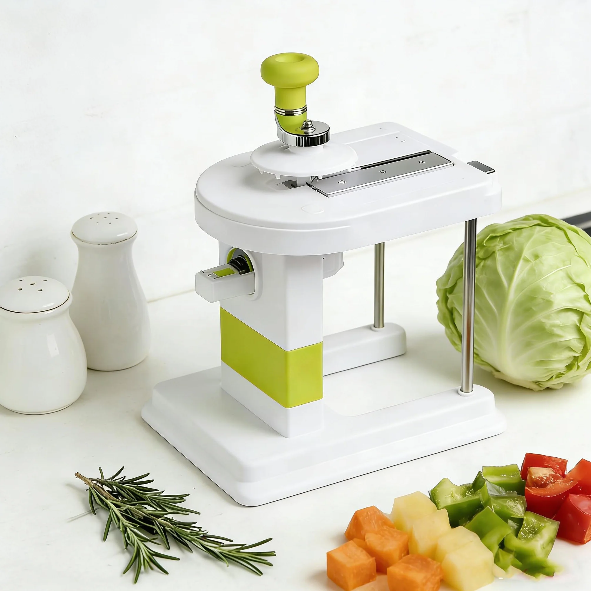 Trituradora de repollo, cortador de verduras multifuncional, picador de grado comercial para ensaladas de col y ensaladas