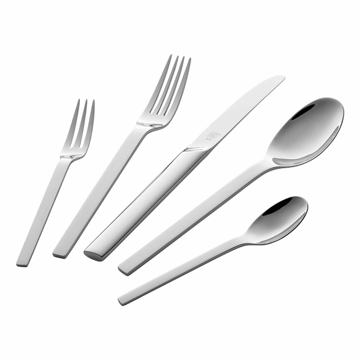 ZWILLING Juego de Cubiertos MINIMALE, Acero Inoxidable, 60 Piezas, para 12 Personas, Acabado Metálico Brillante, Apto para Lavavajillas