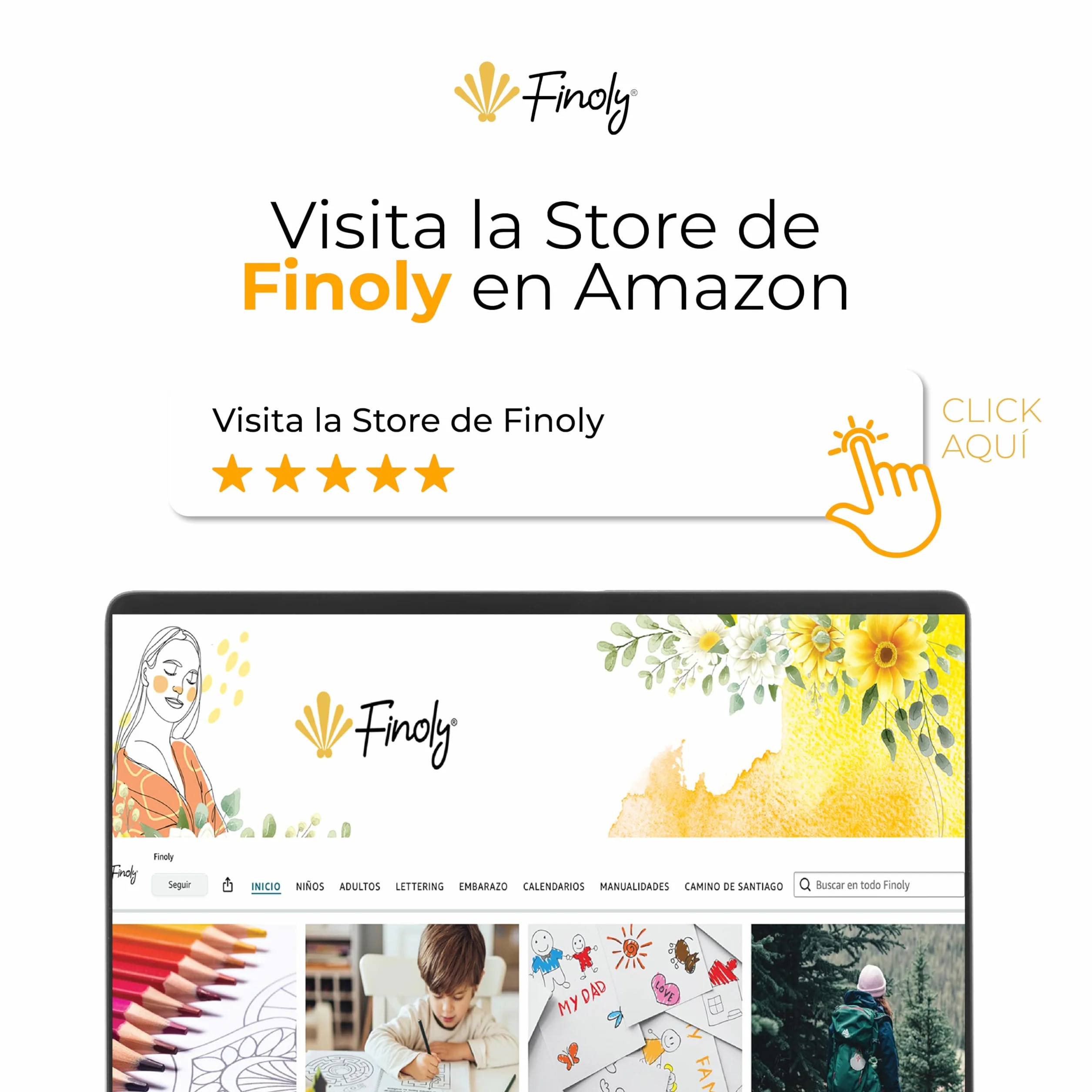 Finoly Cuaderno Lettering para Niñas Niños Principiante Colorear