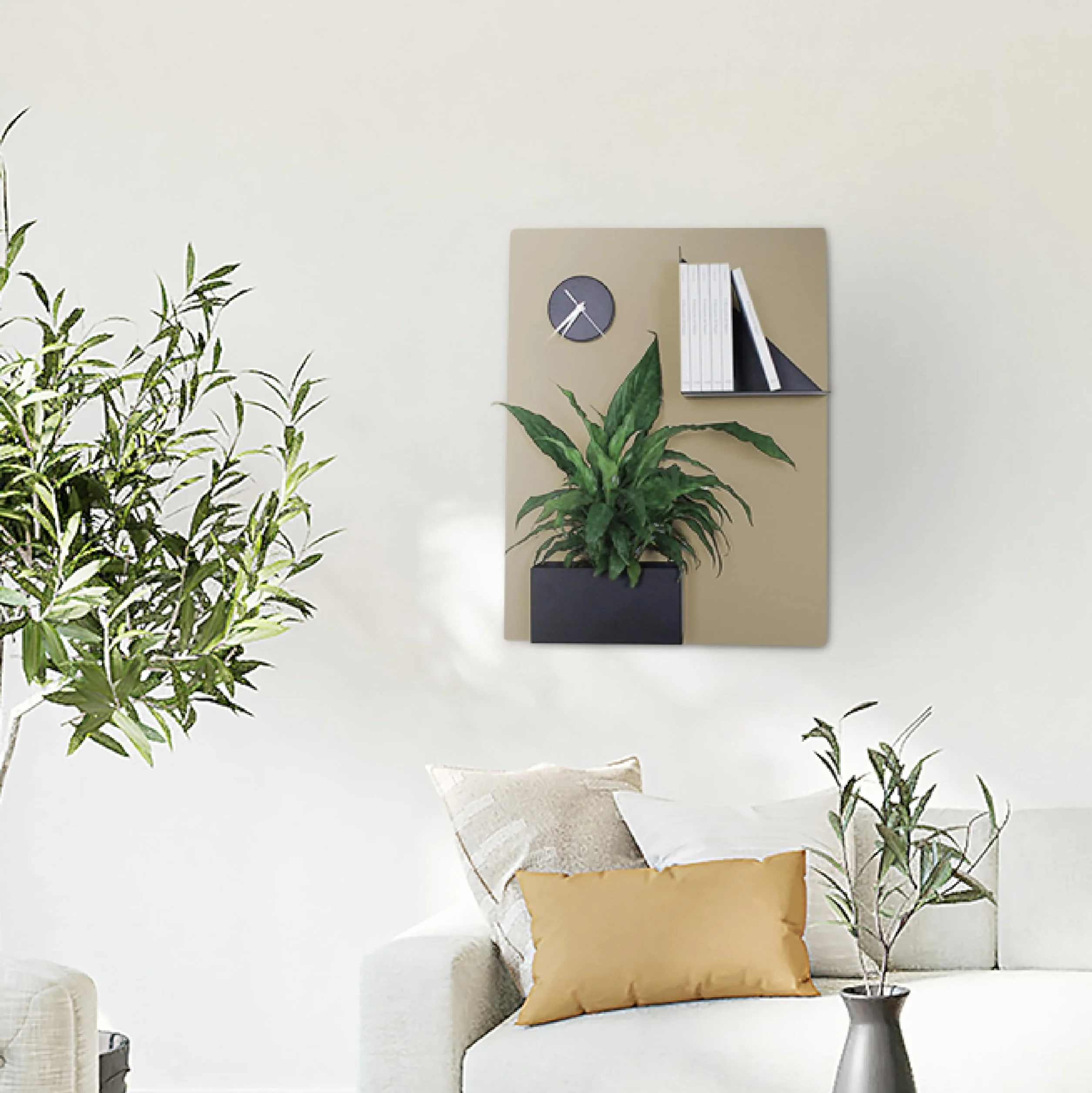 KalaMitica - Pizarra Magnética Grande de Pared - Tablero Imantado Escribible con Tizas y Borrable, Cuadro para Imanes - Beige, 74x57 cm