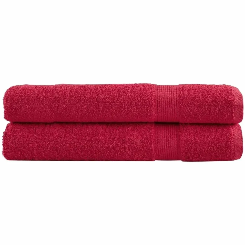 Genérico Toallas Baño Grandes,Bath Towels Juego de Toallas Rojas Premium (2 Unidades, extragrandes, 100 x 200 cm, 600 g/m²), Suaves y absorbentes