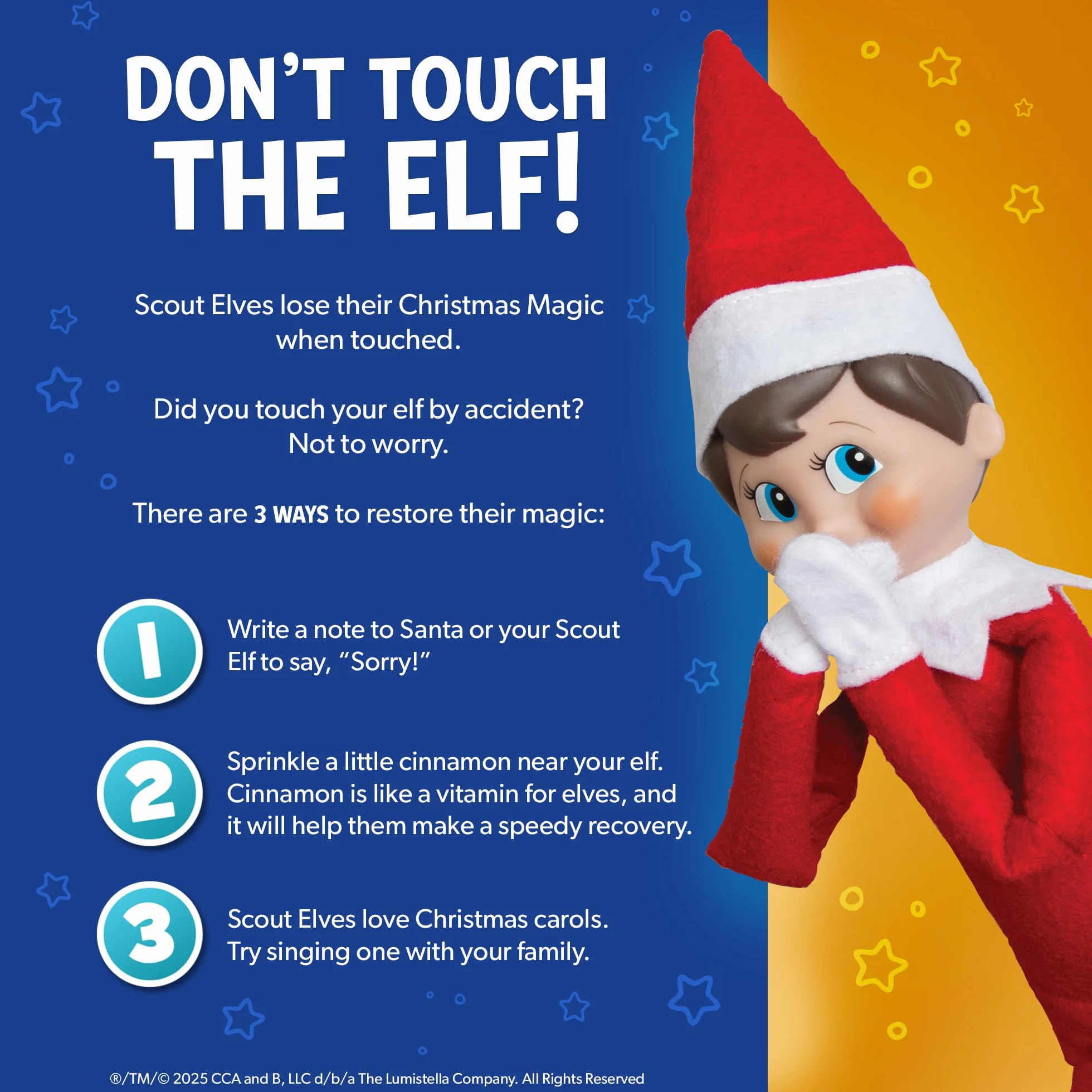 HonLena Lámpara para niña Elf on the Shelf Rojo y Blanco