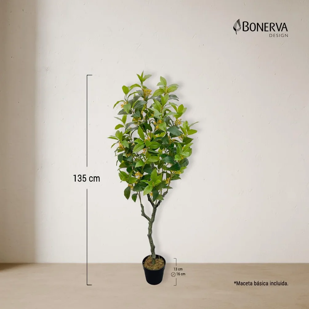 Bonerva | Limón Deco 135 cm Altura | Planta Artificial para Decorar Interiores: hogares, Negocios y hoteles | Sin Mantenimiento