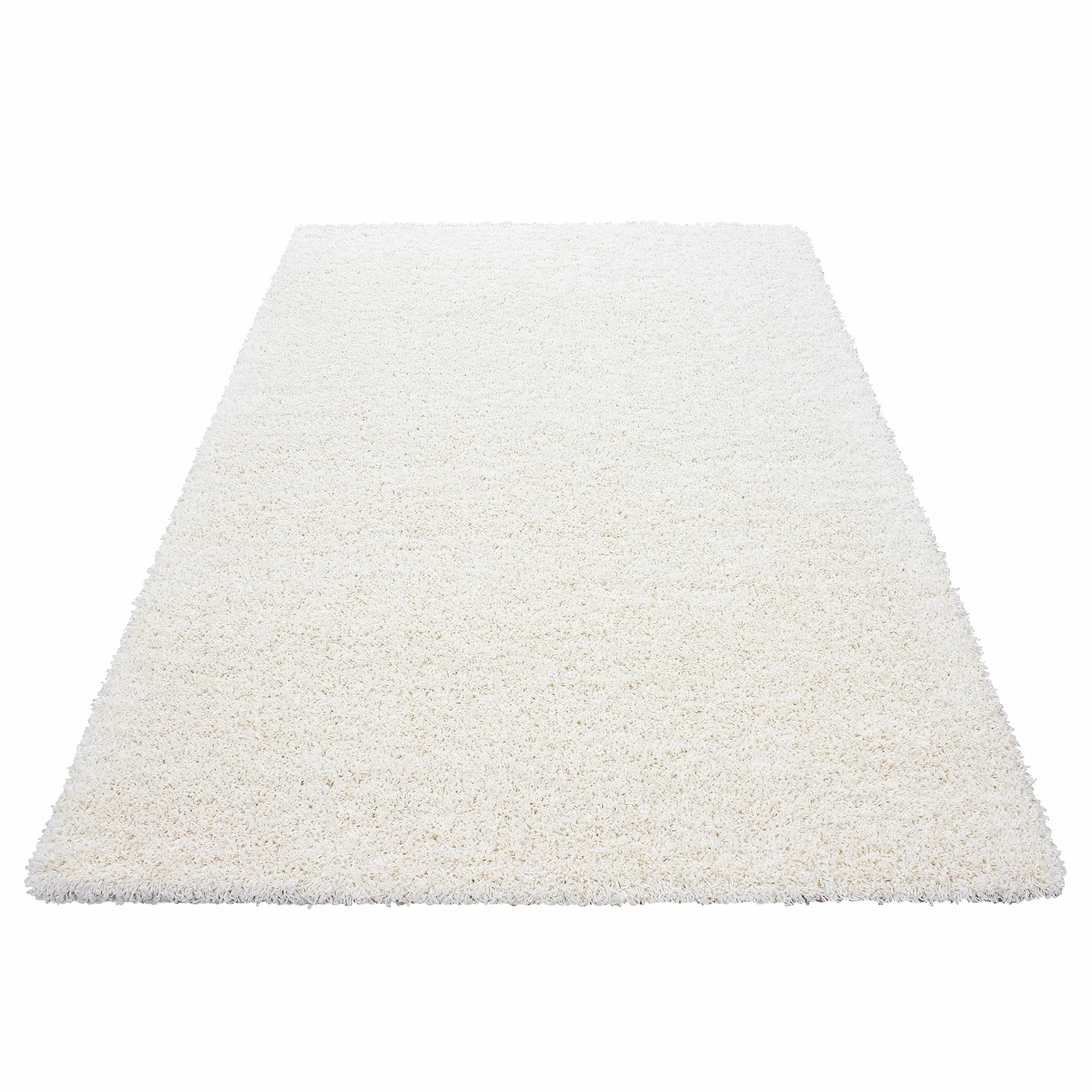 HomebyHome Alfombra Salon Peludo de Pelo Largo Crema 160x230 cm - Alfombras de Habitacion Sala de Estar Modernas Suave y Esponjoso - Alfombras Dormitorio Moqueta Cocina Rectangular