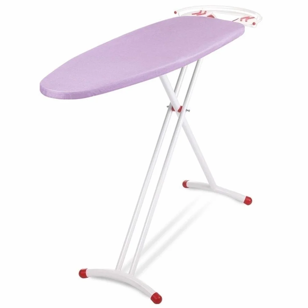 Tabla de Planchar de Gran tamaño, de Metal, para Centro Comercial, Color Gris/Rosa (Color: Rosa, tamaño: 134 x 38 x 85 cm)
