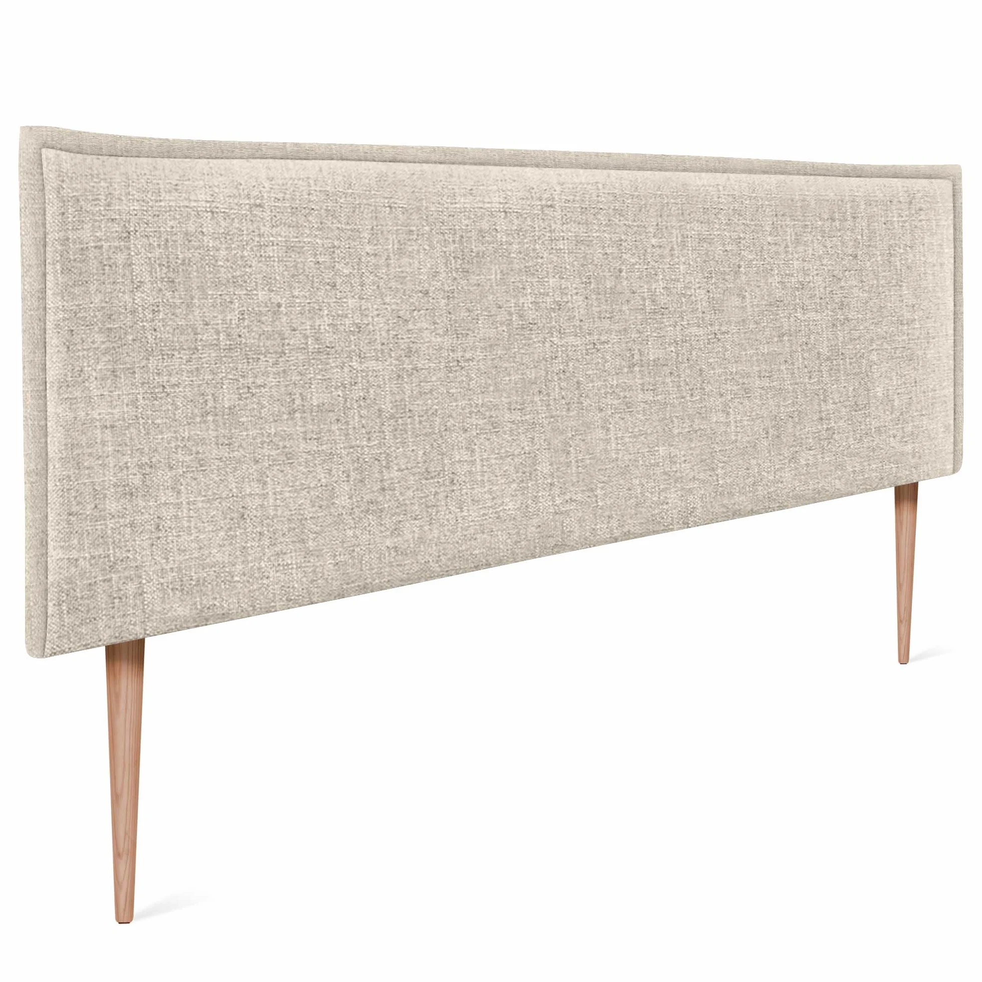 DHOME Cabecero de Lino Natural Liso con Ribete Cabezal Tapizado Cama Dormitorio Moderno Top Trending (Beige, 160x105cm con Patas (Camas 150/160))