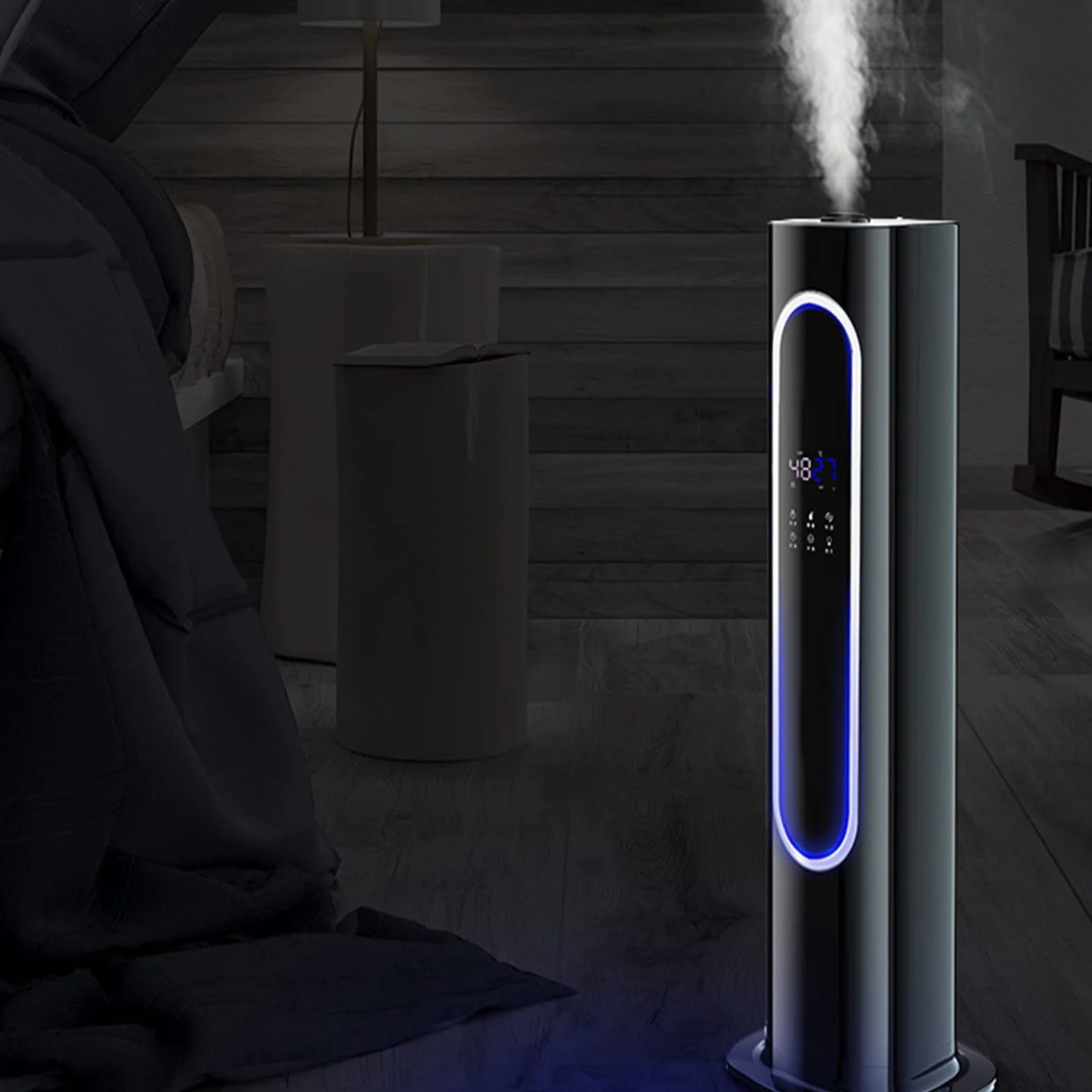 Humidificador Humidificador de Niebla 8L Humidificador de Aire Humidificador silencioso con luz Nocturna, humidificador Apagado automático sin Agua, para