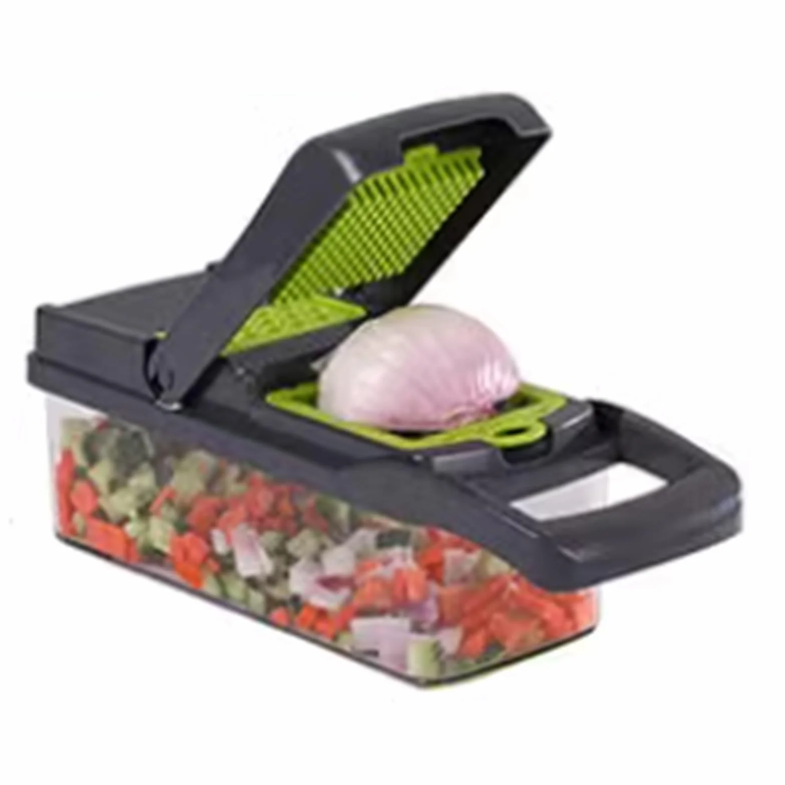 Picadora de verduras multifunción con recipiente, 20 en 1, rebanadora de verduras, cortadora en cubitos, cortador de alimentos de cocina, ahorra tiempo y esfuerzo, for ensalada de patata y zanahoria(G