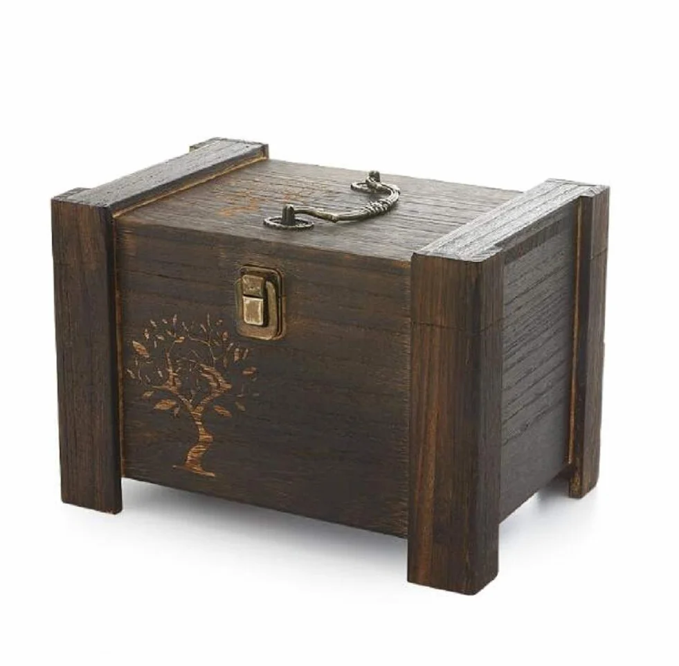 YFOZCOM Kit de Costura Caja de Costura doméstica Caja de Costurero de Madera Maciza Hecha a Mano Vintage Bolsa de Costura DIY Suministros de Costura Herramientas Conjunto de Costura (25 * 17 * 17cm)