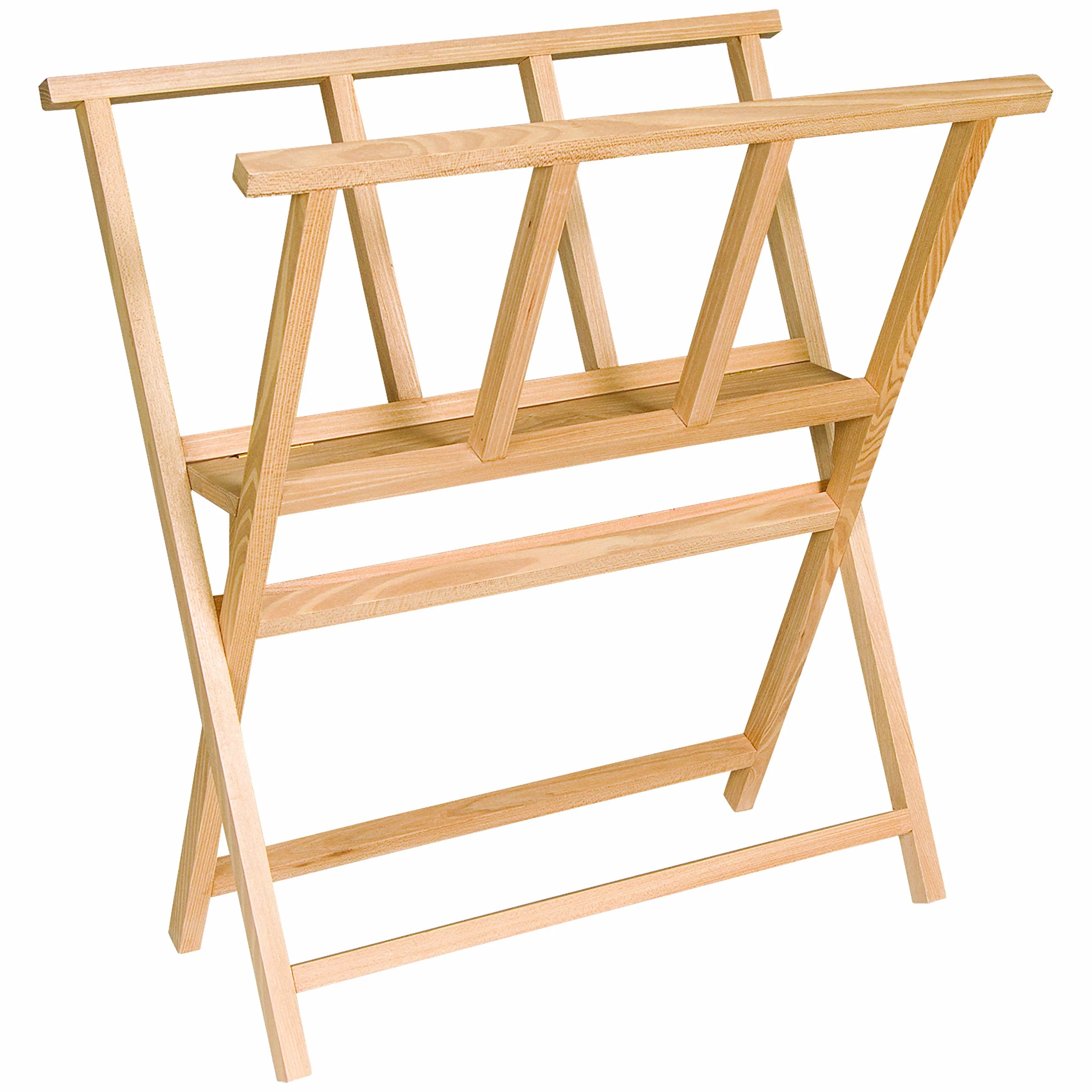 Creative Mark Estante plegable de madera grande para impresión – perfecto para exhibición de lienzo, arte, impresiones, paneles, carteles, galería de arte, estante de almacenamiento – [acabado de