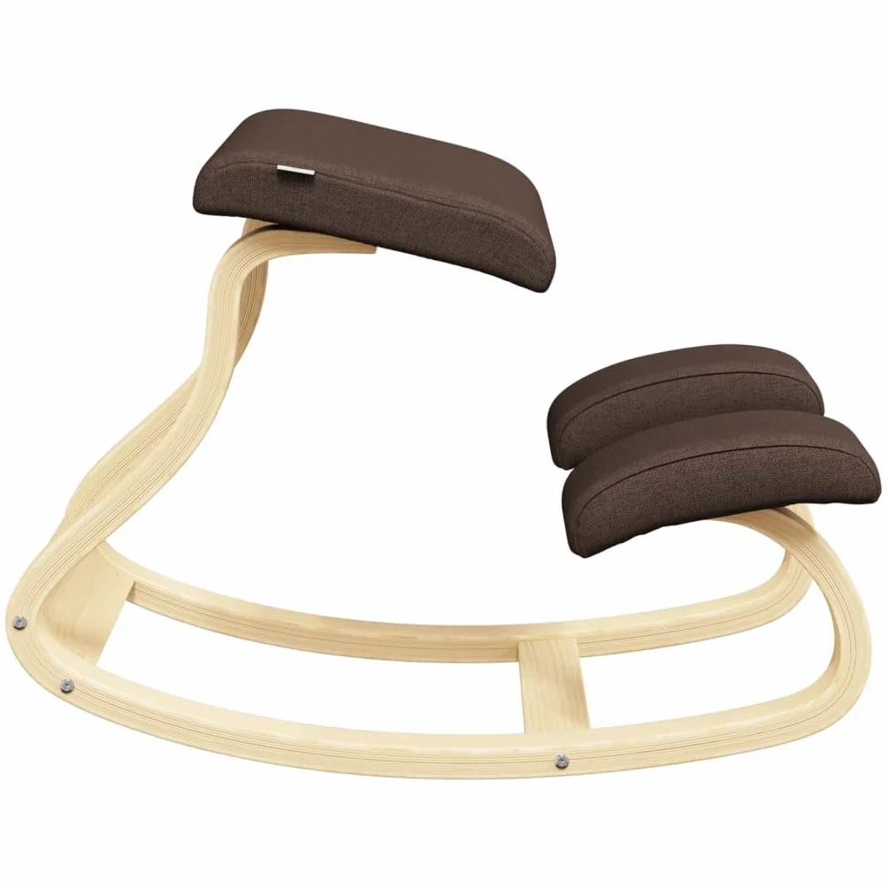 vidaXL Taburete de Rodillas, Silla Ergonómica para Rodillas, Mecedora Acolchada, Silla para Dormitorio Salón Oficina, Madera Contrachapada de Abedul