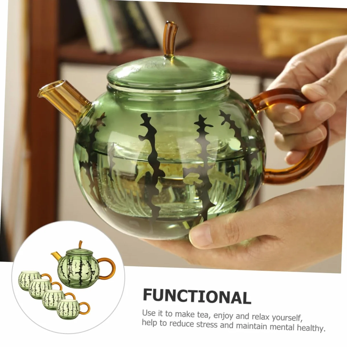 ABOOFAN Tetera De Vidrio Resistente Al Calor Pequeña Con Infusor Para Té Suelto Taza Incluida