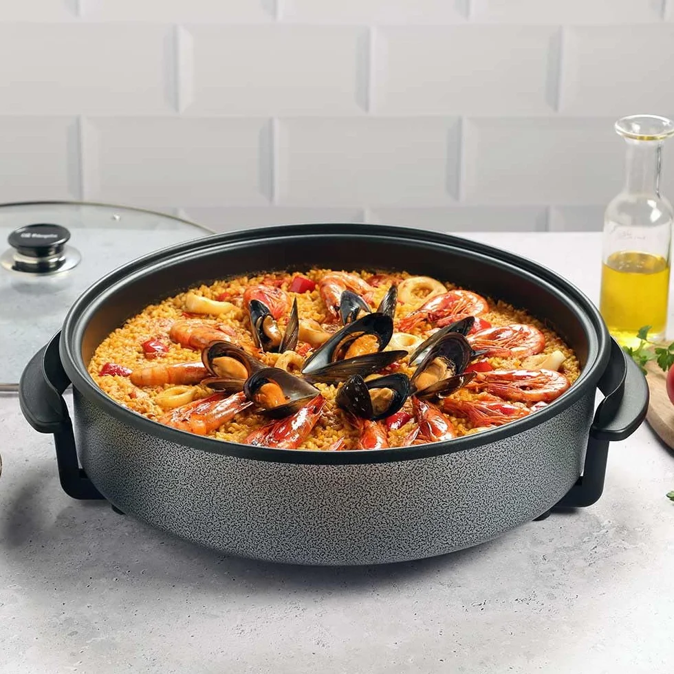 Orbegozo Olla eléctrica PZ 4270 42 cm 1500W 10 litros Tapa de Cristal