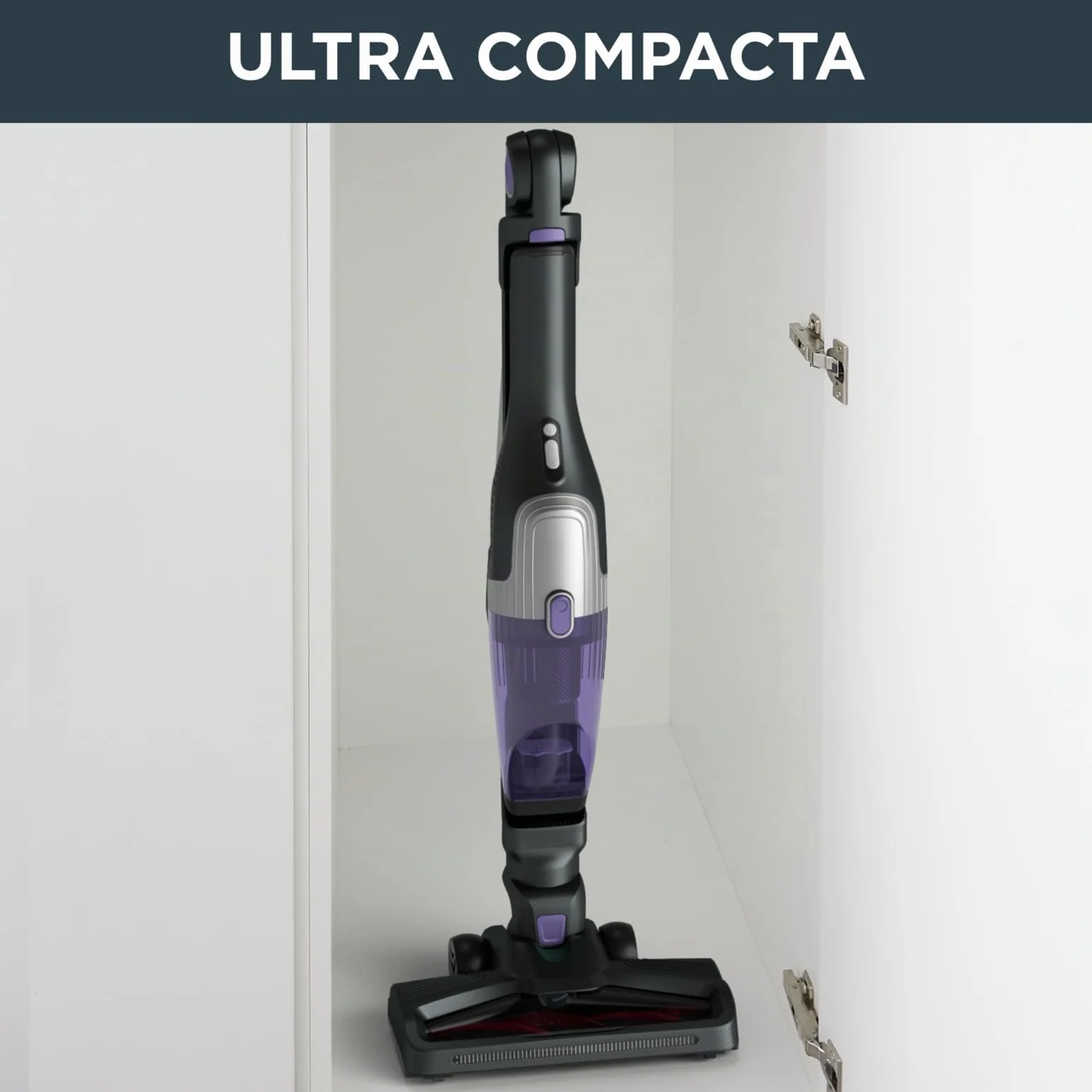 Rowenta X-TREM Compact 2 en 1 - Aspiradora escoba sin cable multisuperficies, aspiradora de mano muy ligera, hasta 60 min, Vision System, hasta el 99% filtrado, apta para personas alérgicas, RH1238