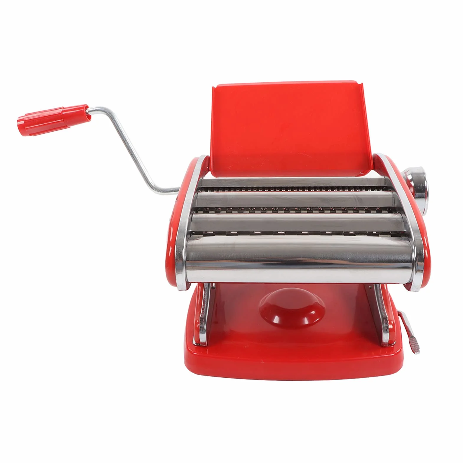 Acouto Máquina para Hacer Fideos, Máquina de Pasta de Acero Inoxidable para Lasaña y Fettuccine, Diseño de Manivela con 6 Niveles Ajustables para Fideos Caseros (Hoja de ventosa tipo 3)