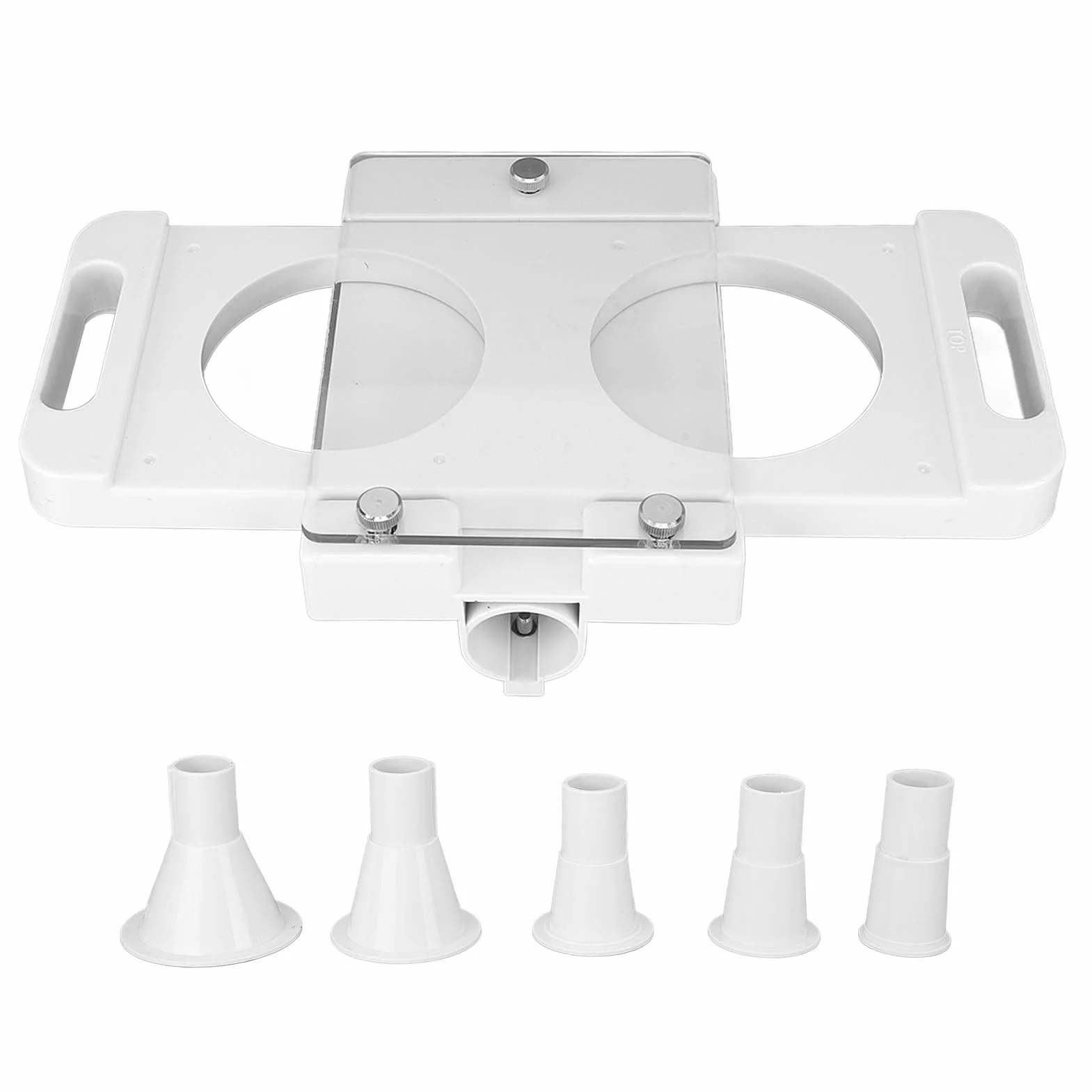 KIMISS Hamburger Press Mold Maker - Fabricante de Empanadas Antiadherente con 2 Agujeros - 150 G de Herramienta ABS para Hamburguesas Caseras y Llenado de Salchichas